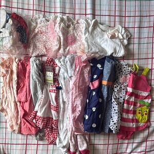 Baby Girl Clothes Bundle – 0-6 Months (15 Pieces)